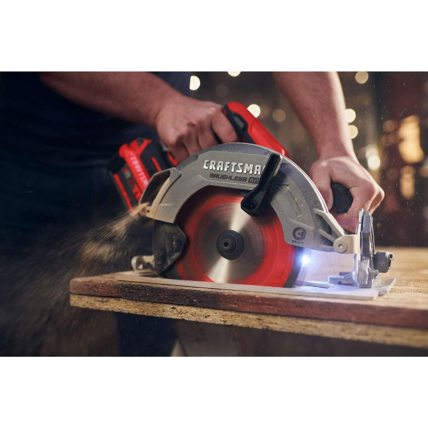 CRAFTSMAN V20 RP 20-volt Max 7-1/4-in Brushless Cordless Circular Saw (Bare Tool)