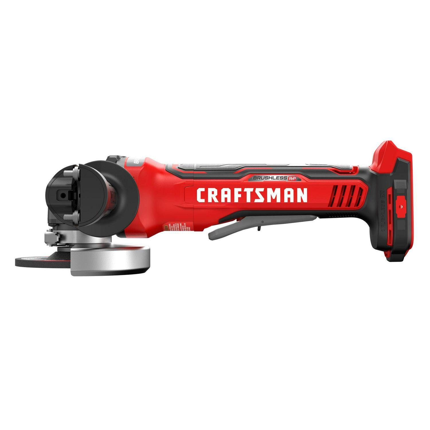 CRAFTSMAN V20 RP 4.5-in 20-volt Max Paddle Switch Brushless Cordless Angle Grinder (Tool Only)