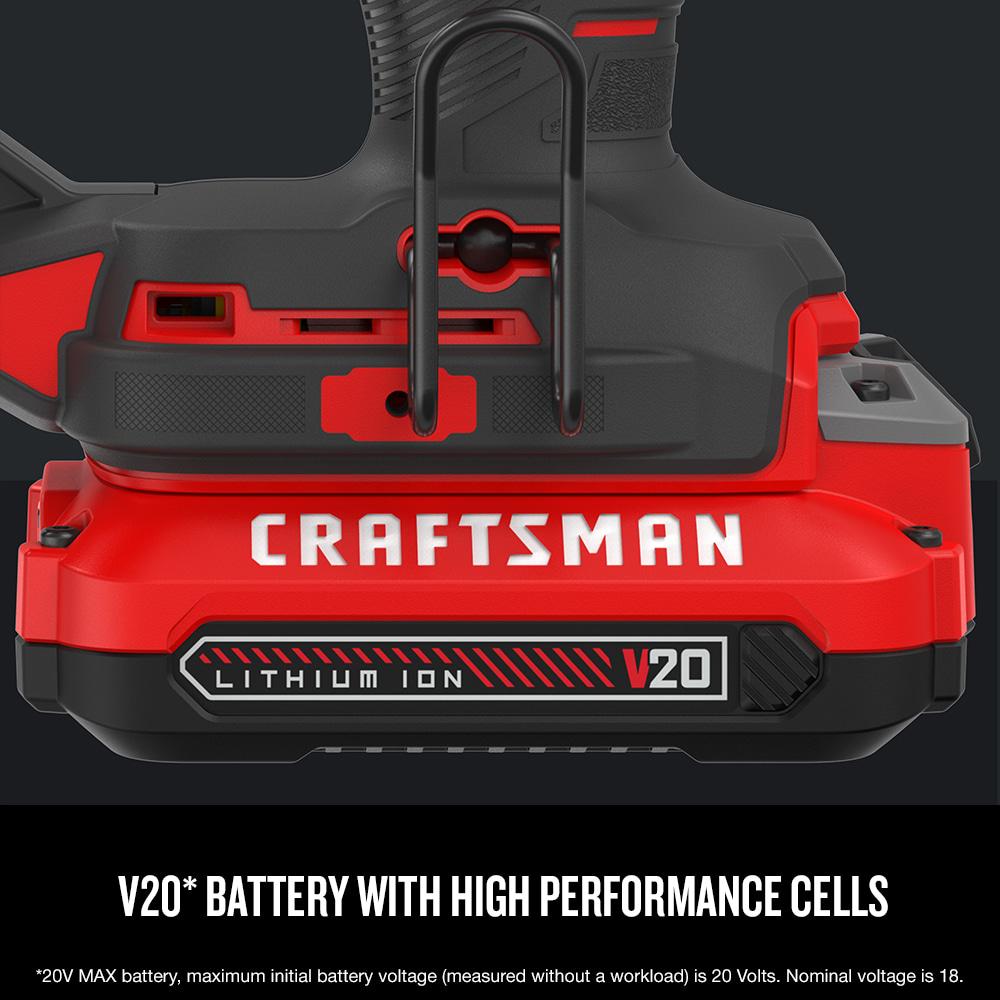 CRAFTSMAN V20 2-in 18-Gauge Cordless Brad Nailer (Battery and Charger Included)