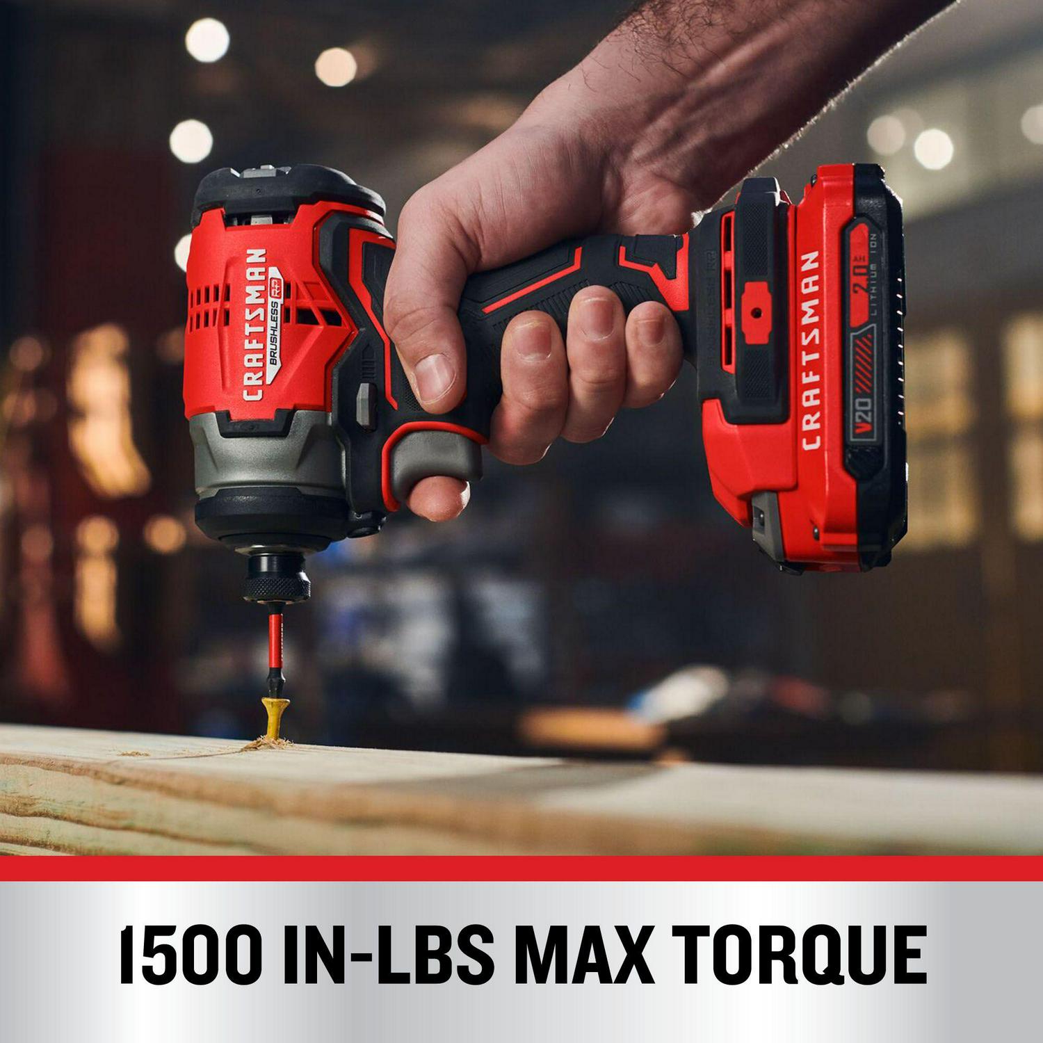 CRAFTSMAN V20 RP 20-volt Max 1/4-in Brushless Cordless Impact Driver