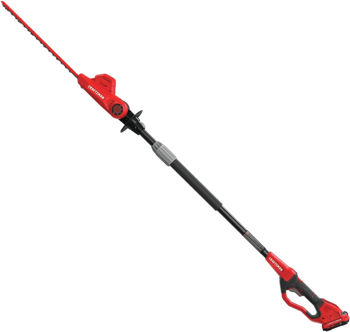 CRAFTSMAN V20 Cordless Pole Hedge Trimmer, 18-Inch, Extended Reach, Battery and Charger Included (CMCPHT818D1)