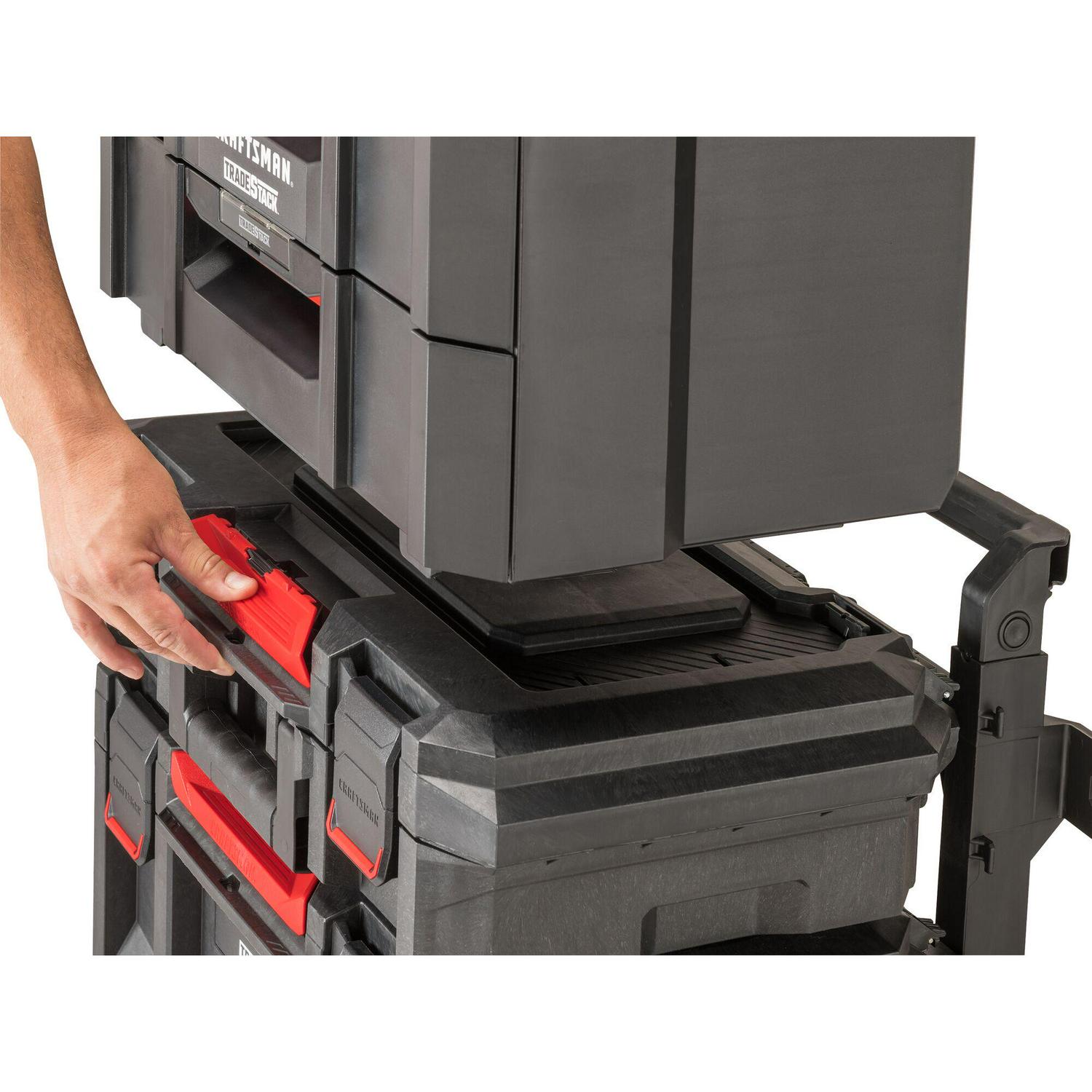 CRAFTSMAN TRADESTACK System 21.45-in Ball-bearing 2-Drawer Multiple Colors/Finishes Structural Foam Tool Box
