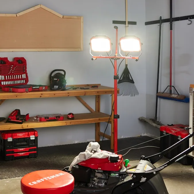 CRAFTSMAN 9000-Lumen LED Red Plug-in Portable Work Light