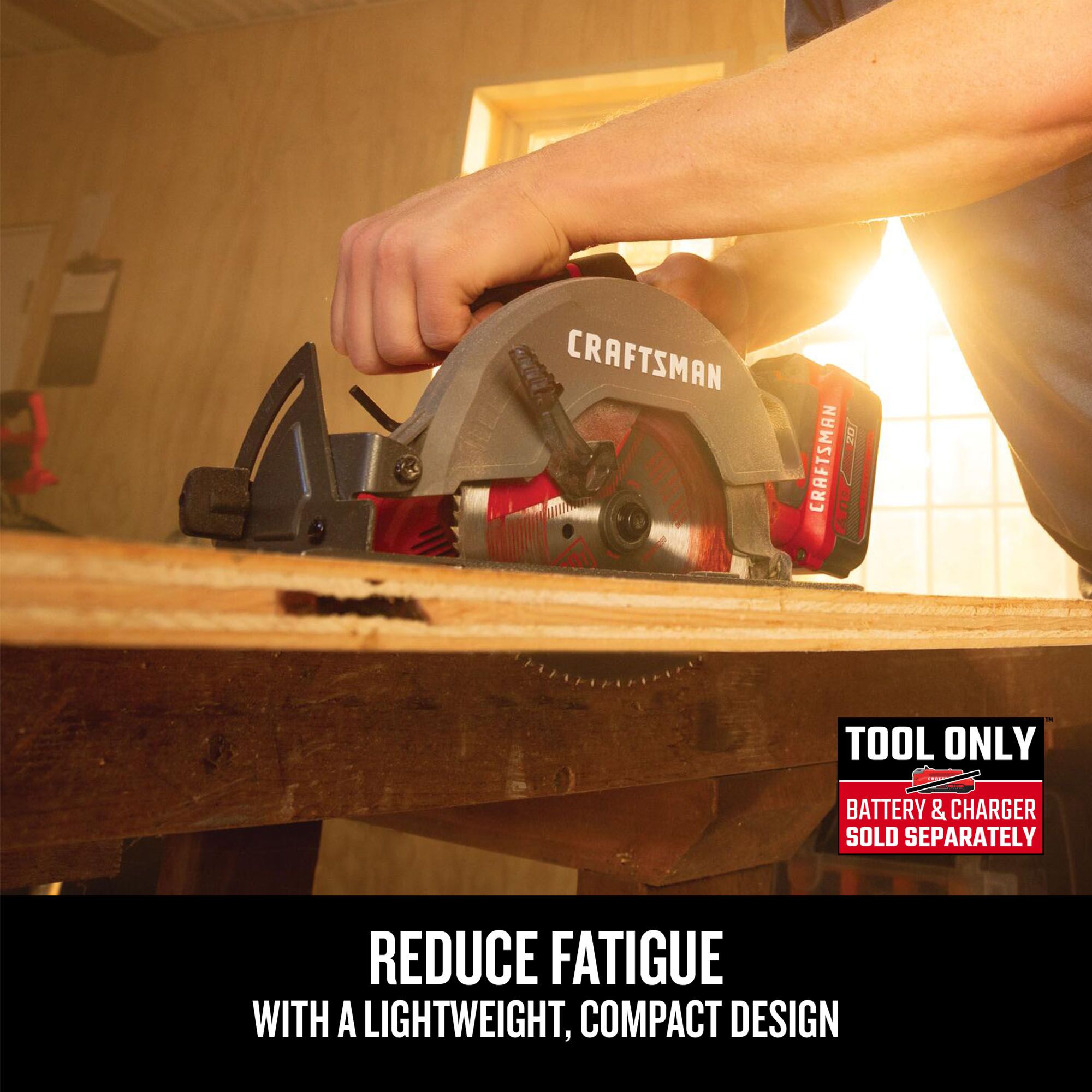 CRAFTSMAN V20 20-volt Max 6-1/2-in Cordless Compact Circular Saw (Bare Tool)