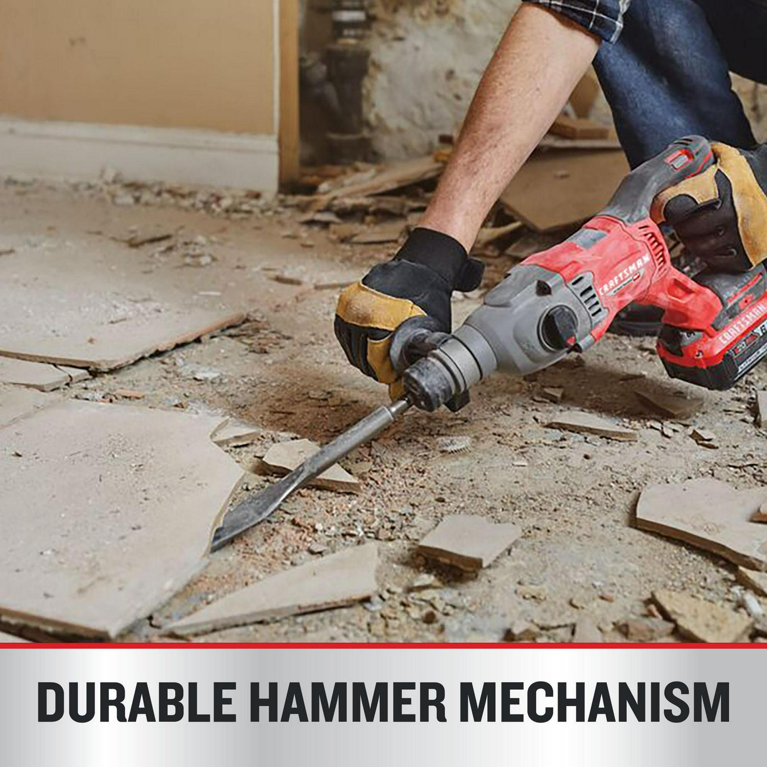 CRAFTSMAN V20 RP 20-volt Max 1-in Sds-plus Variable Speed Cordless Rotary Hammer Drill (Bare Tool)