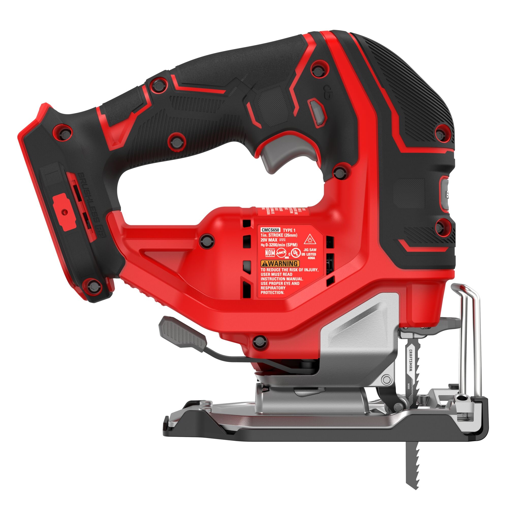 CRAFTSMAN V20 RP 20-volt Max Brushless Variable Speed Keyless Cordless Jigsaw (Bare Tool)