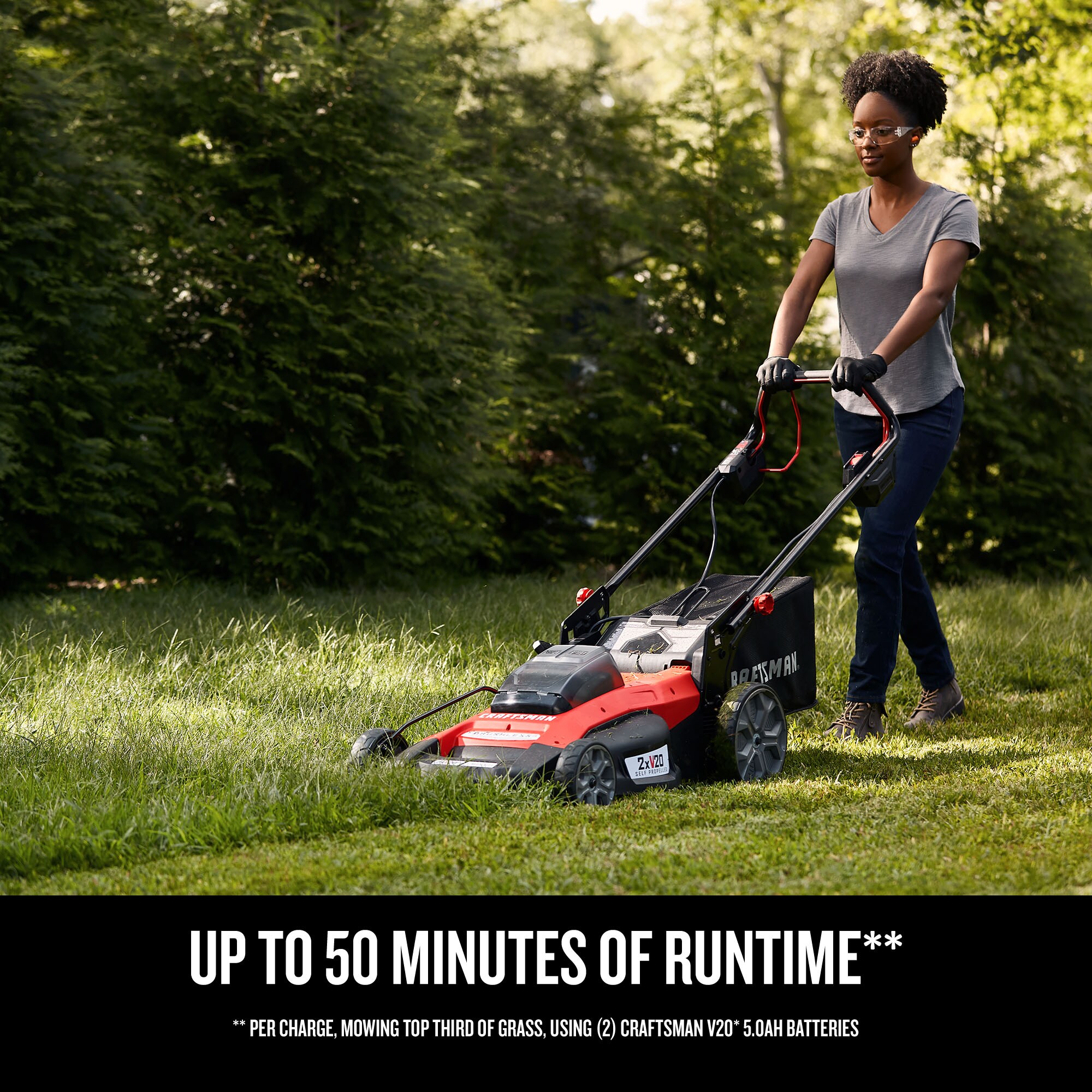 CRAFTSMAN Self-Propelled Cordless Mower 20-volt 20-in Cordless Self-propelled Lawn Mower 5 Ah (Battery and Charger Included)