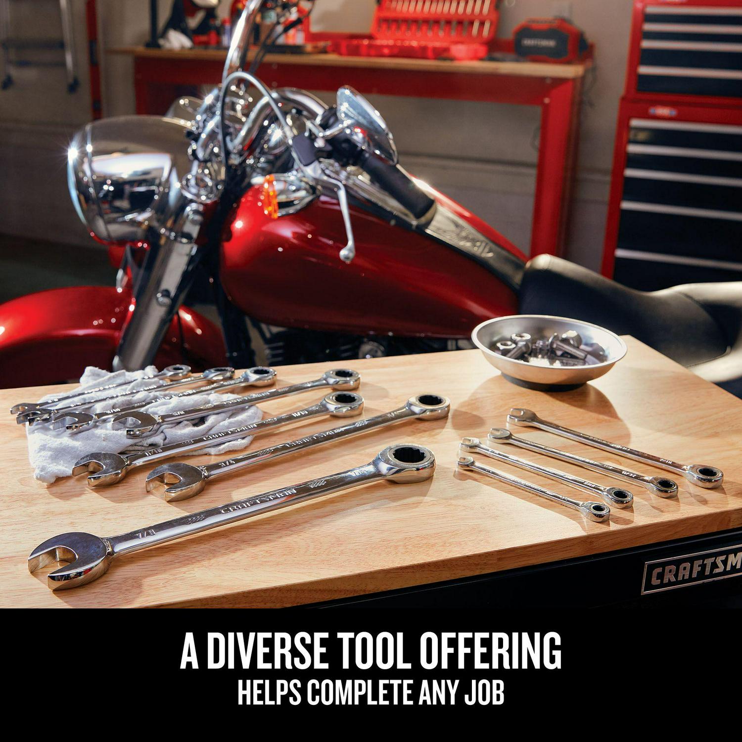 CRAFTSMAN 298-Piece Standard (SAE) and Metric Combination Polished Chrome Mechanics Tool Set