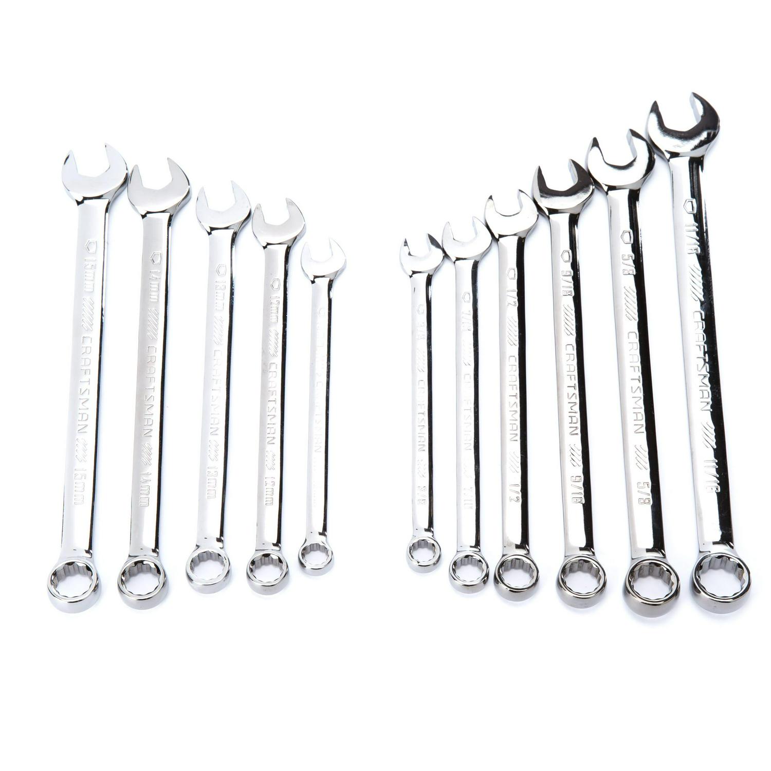 CRAFTSMAN 121-Piece Standard (SAE) and Metric Combination Gunmetal Chrome Mechanics Tool Set with Hard Case