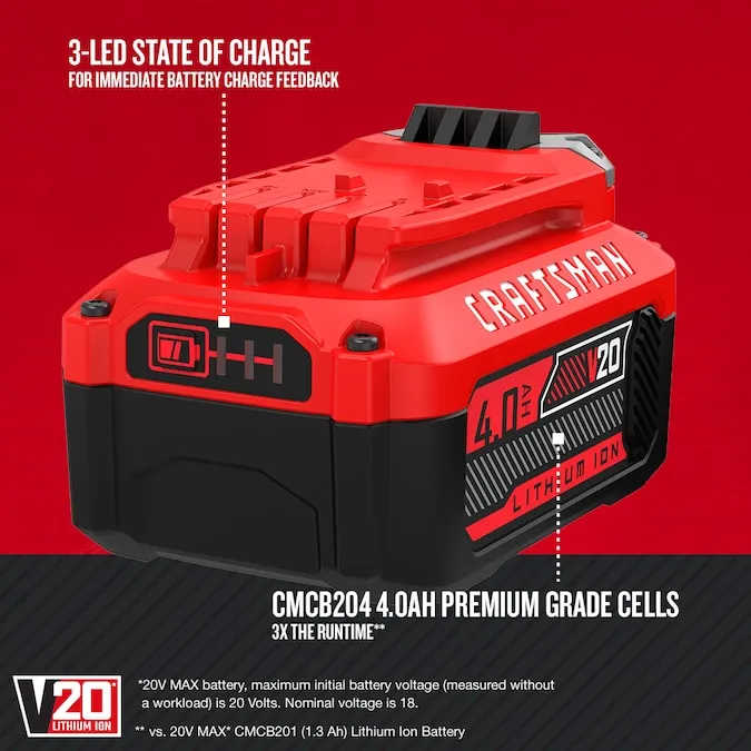 CRAFTSMAN Lithium Power Tool Battery Kit (4 Ah)