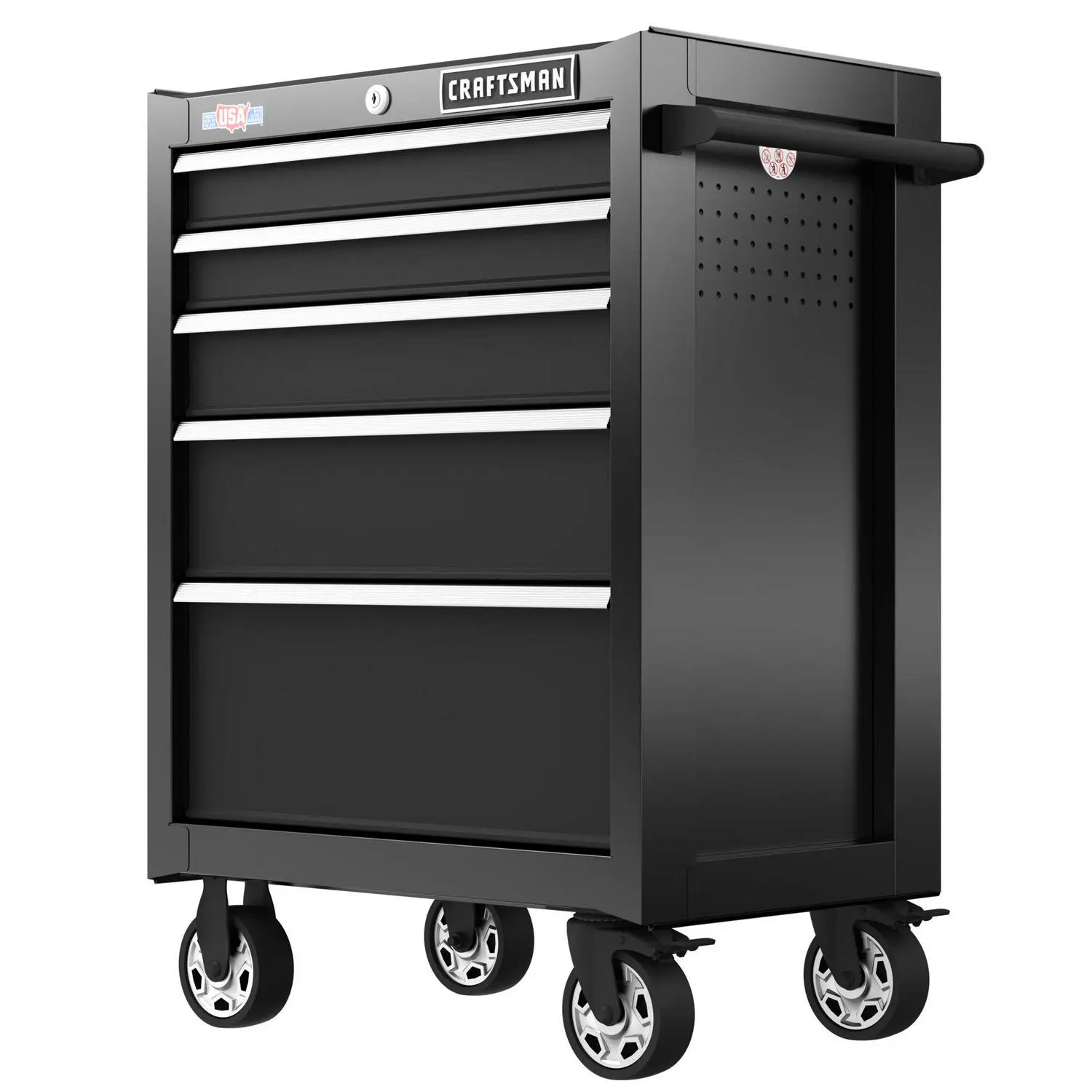 CRAFTSMAN 2000 Series 26.5-in W x 37.5-in H 5-Drawer Steel Rolling Tool Cabinet (Black)