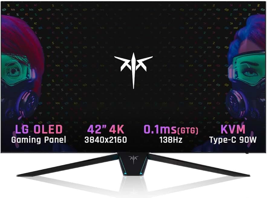 KTC 42 Inch 4K OLED Gaming Monitor, 3840x2160 UHD White Monitor, 138Hz ...