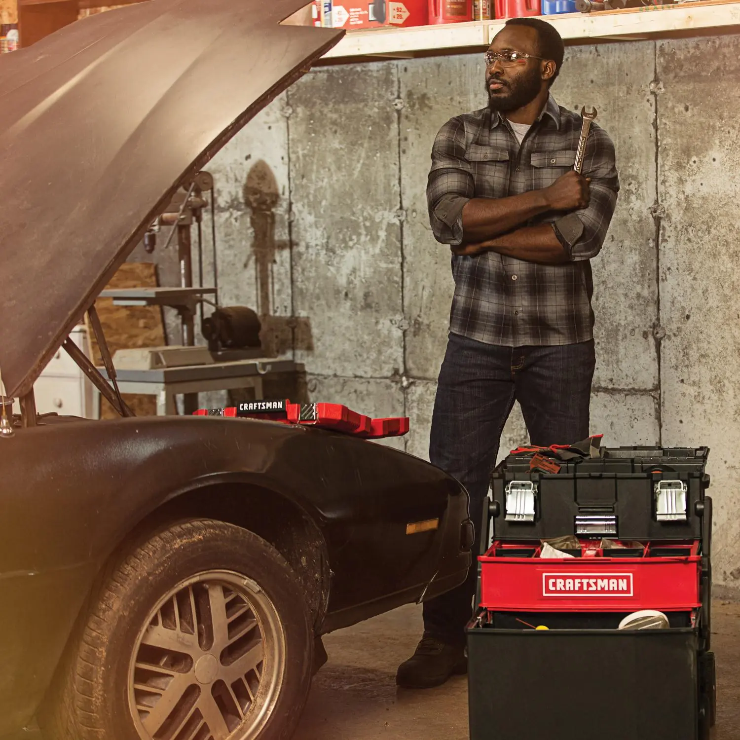 CRAFTSMAN 22-in 1-Drawer Black Metal Wheels Lockable Tool Box