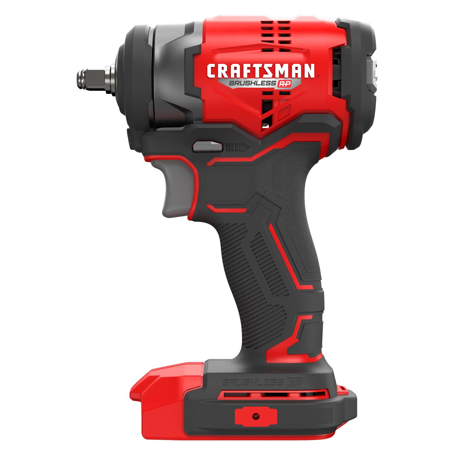 CRAFTSMAN V20 RP 20-volt Max Variable Speed Brushless 3/8-in Drive Cordless Impact Wrench (Bare Tool)