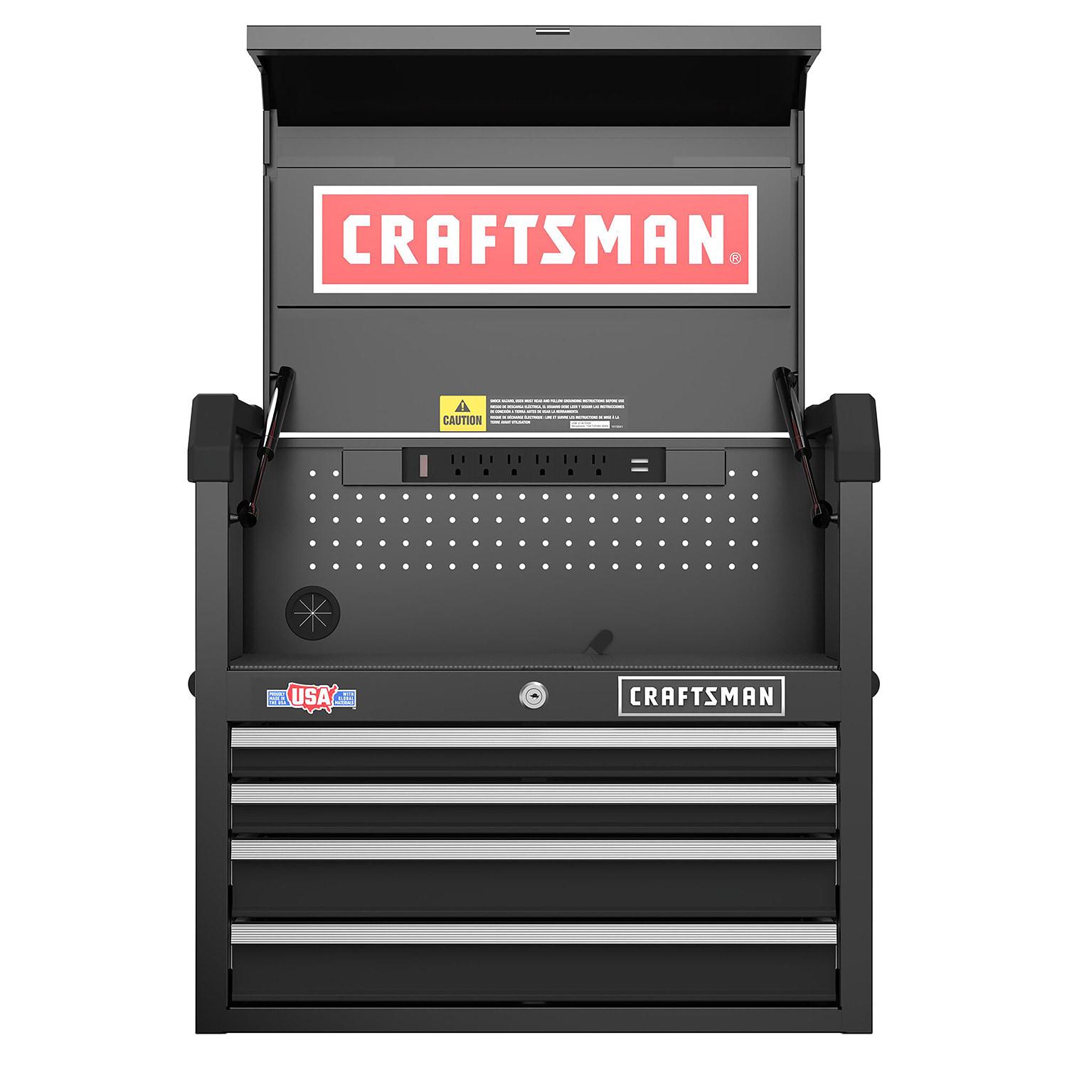 CRAFTSMAN 2000 Series 26-in W x 24.7-in H 4-Drawer Steel Tool Chest (Black)