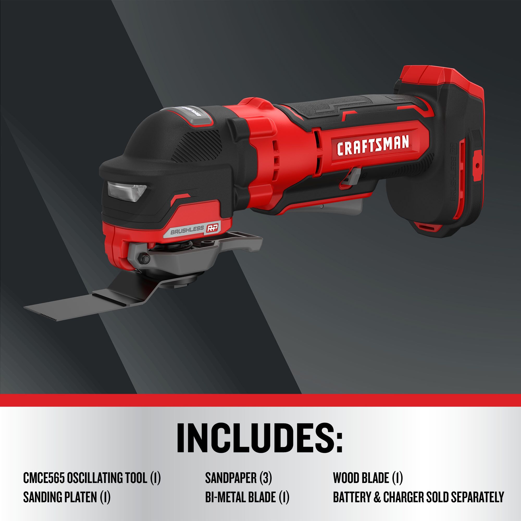 CRAFTSMAN Cordless Brushless 20-volt Max Variable Speed Oscillating Multi-Tool