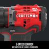 CRAFTSMAN V20 1/2-in 20-volt Max Variable Speed Brushless Cordless Hammer Drill (2-Batteries Included)