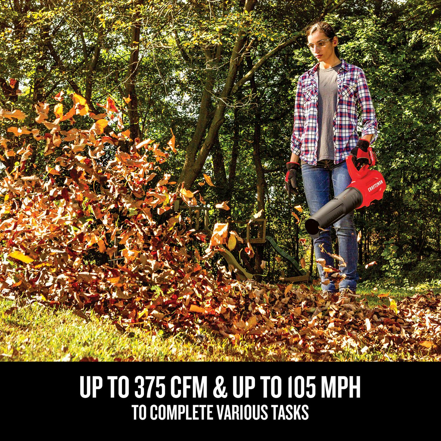CRAFTSMAN V20 20-volt Max 350-CFM 105-MPH Cordless Battery Handheld Leaf Blower (Battery and Charger Not Included)