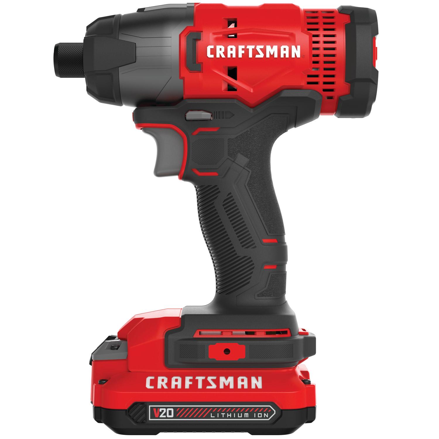 CRAFTSMAN V20 20-volt Max Cordless Impact Driver (2-Batteries Included, Charger Included)