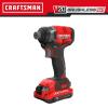 CRAFTSMAN V20 RP 20-volt Max Brushless Cordless Impact Driver (2-Batteries Included, Charger Included and Soft Bag included)