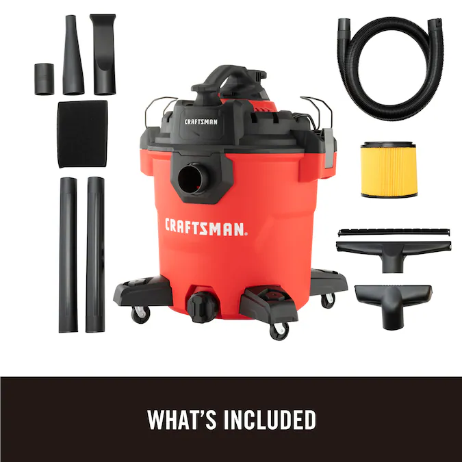 CRAFTSMAN Detachable Blower 12-Gallons 6-HP Corded Wet/Dry Shop Vacuum with Accessories Included