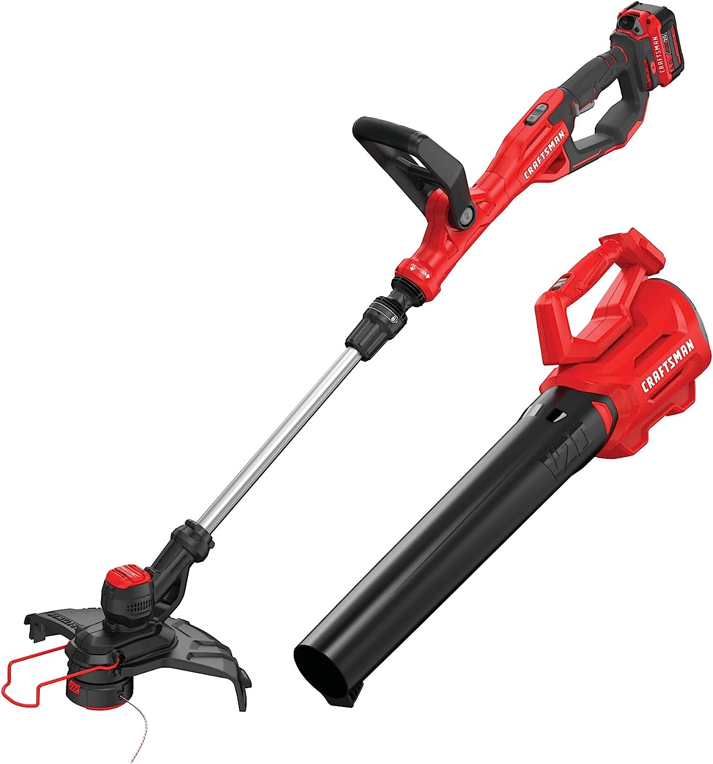 CRAFTSMAN 20V MAX WEEDWACKER String Trimmer and Leaf Blower Combo Kit, Battery and Charger Included (CMCK197M1 )