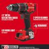 CRAFTSMAN V20 1/2-in 20-volt Max Variable Speed Brushless Cordless Hammer Drill (2-Batteries Included)