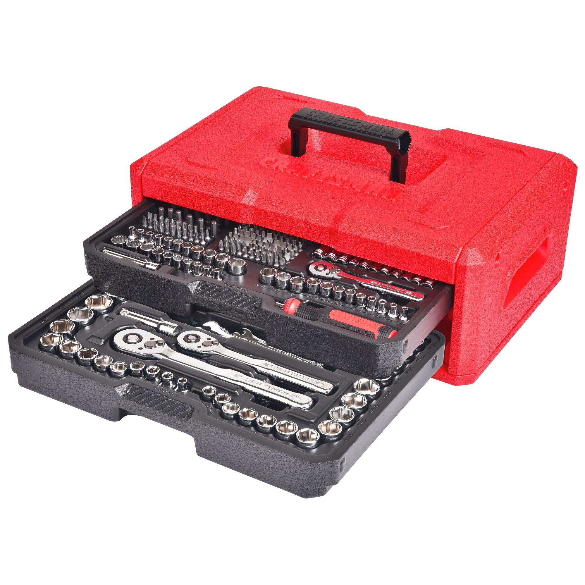 CRAFTSMAN 256-Piece Standard (SAE) and Metric Polished Chrome Mechanics Tool Set with Hard Case