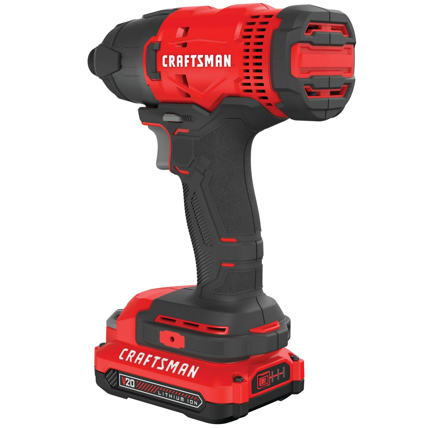 CRAFTSMAN V20 20-volt Max Cordless Impact Driver (2-Batteries Included, Charger Included)