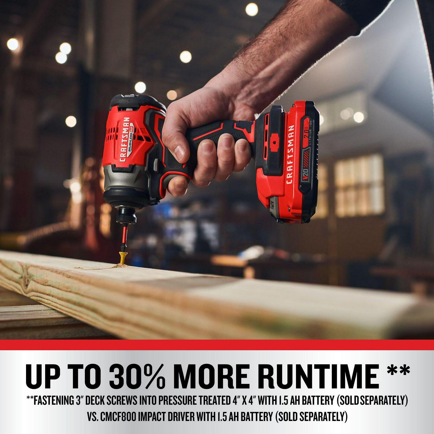 CRAFTSMAN V20 RP 20-volt Max 1/4-in Brushless Cordless Impact Driver