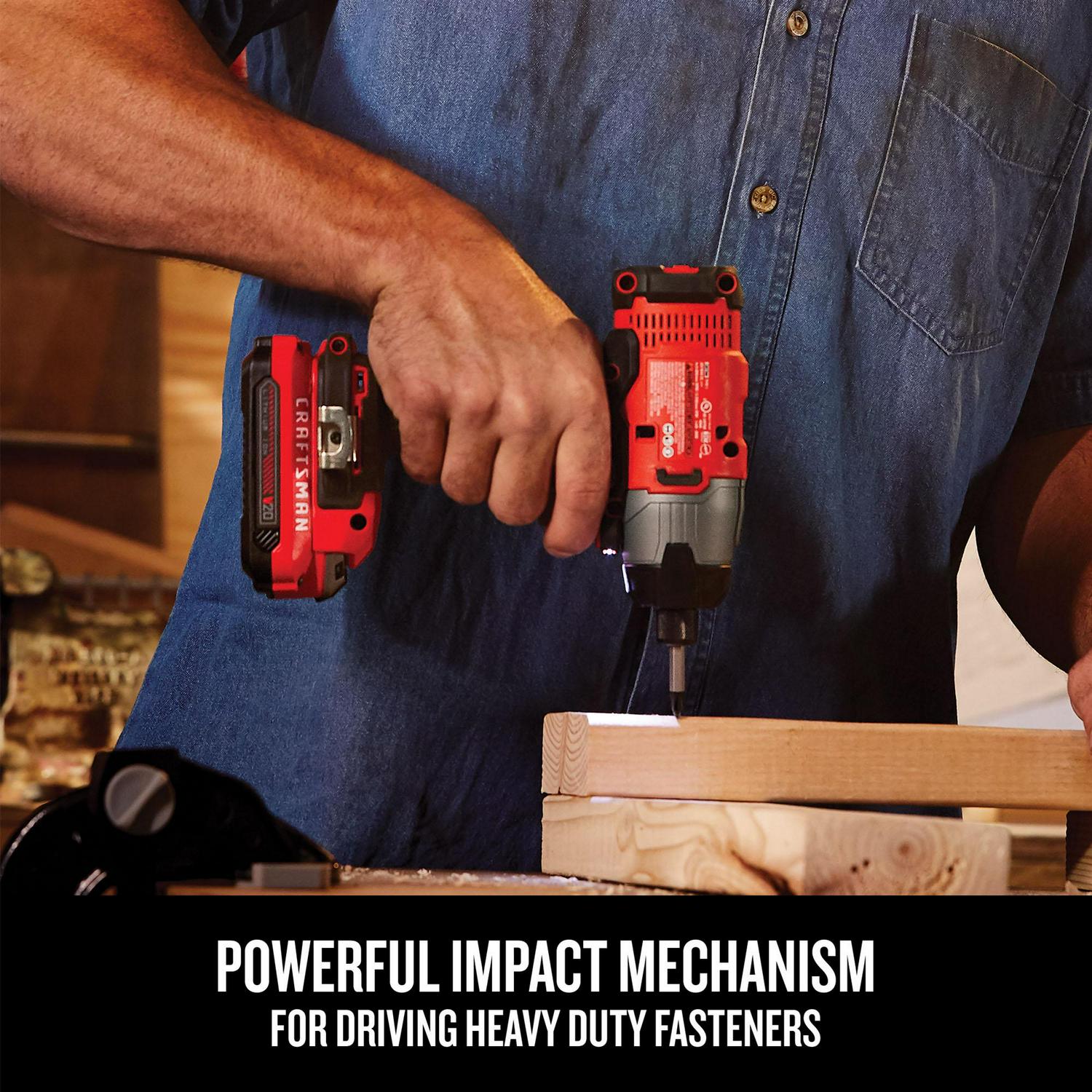 CRAFTSMAN V20 4-Tool Power Tool Combo Kit with Soft Case (2-Batteries Included and Charger Included)