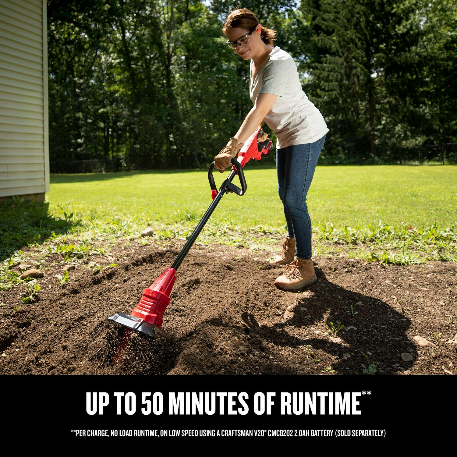 CRAFTSMAN V20 20-volt Lithium Ion Forward-rotating Cordless Electric Cultivator (Battery and Charger Not Included)