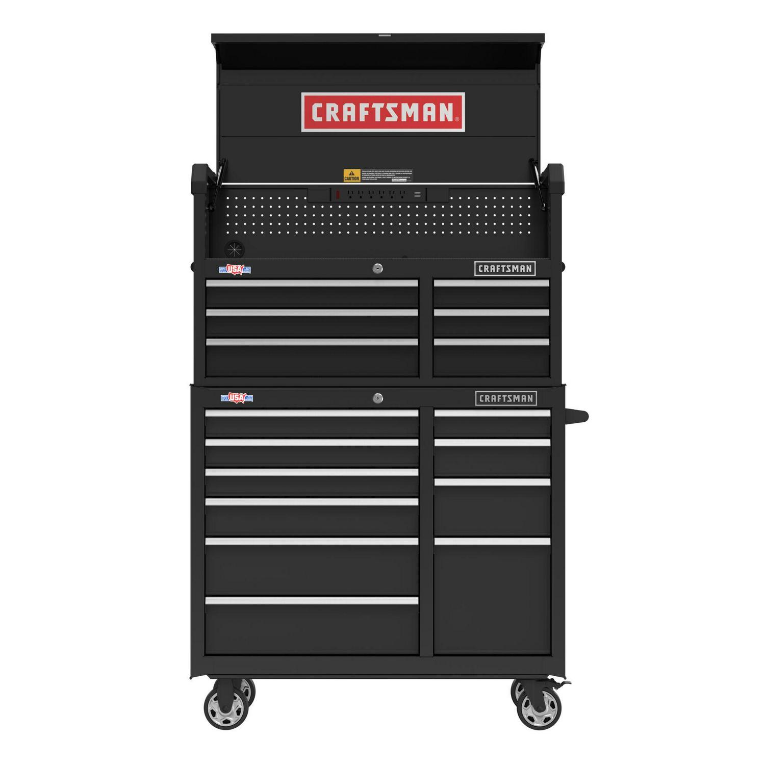 CRAFTSMAN 2000 Series 40.5-in W x 24.7-in H 6-Drawer Steel Tool Chest (Black)