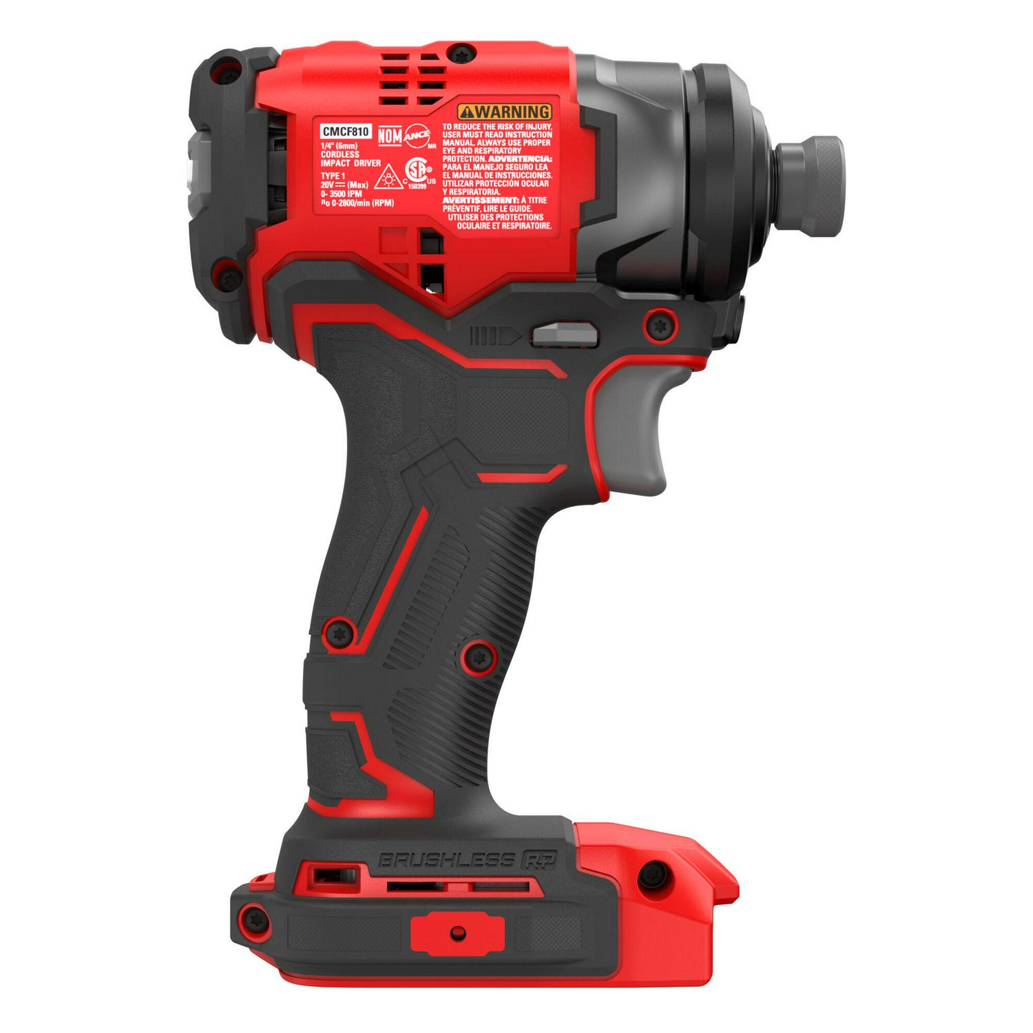 CRAFTSMAN V20 RP 20-volt Max 1/4-in Brushless Cordless Impact Driver