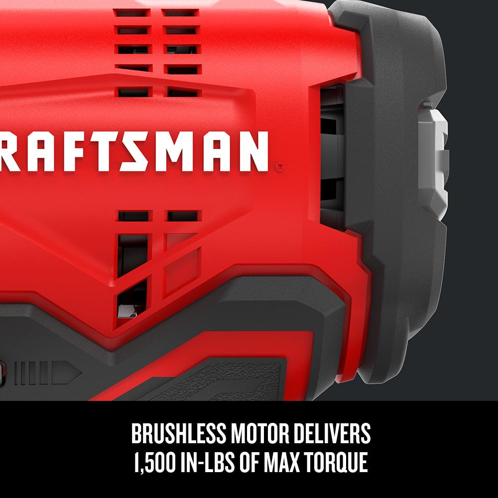 CRAFTSMAN V20 20-volt Max Brushless Cordless Impact Driver (1-Battery Included, Charger Included and Soft Bag included)
