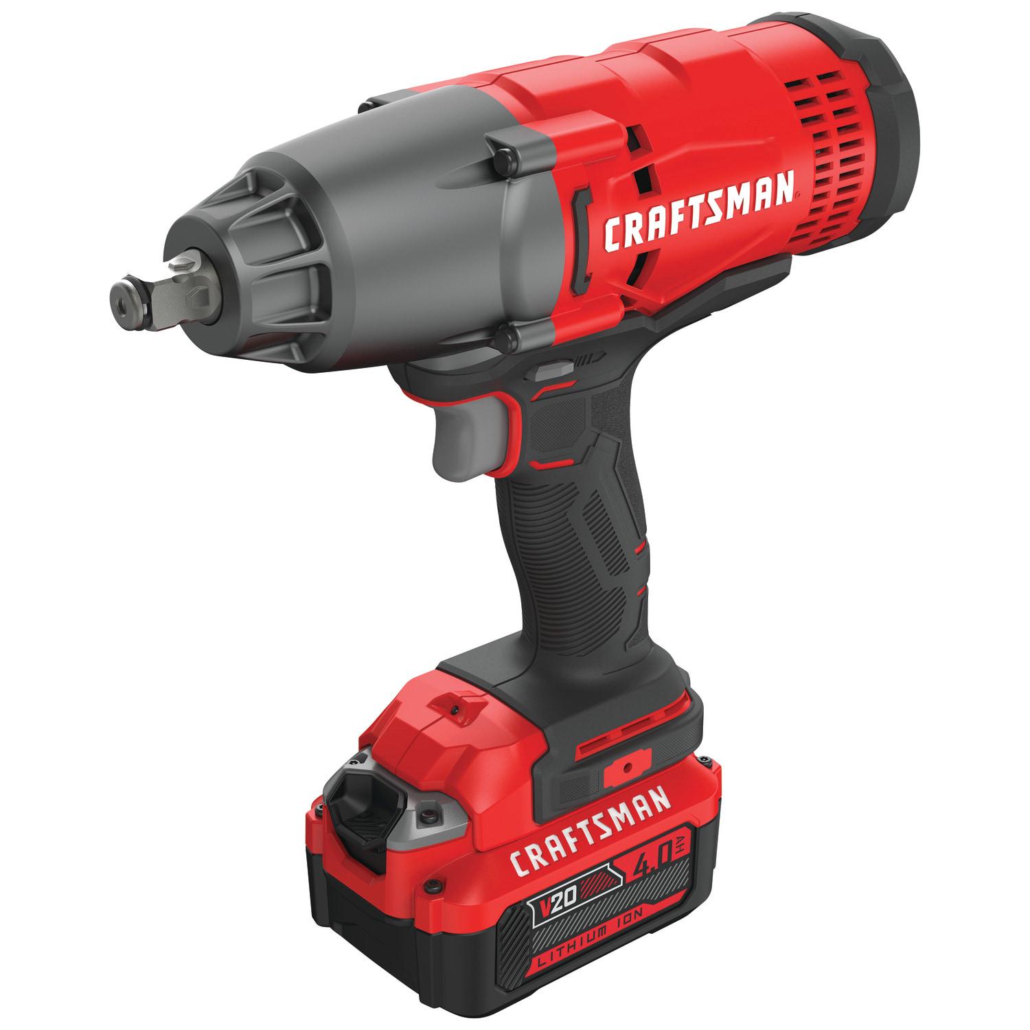 CRAFTSMAN V20 20-volt Max Variable Speed 1/2-in Drive Cordless Impact Wrench (Battery Included)