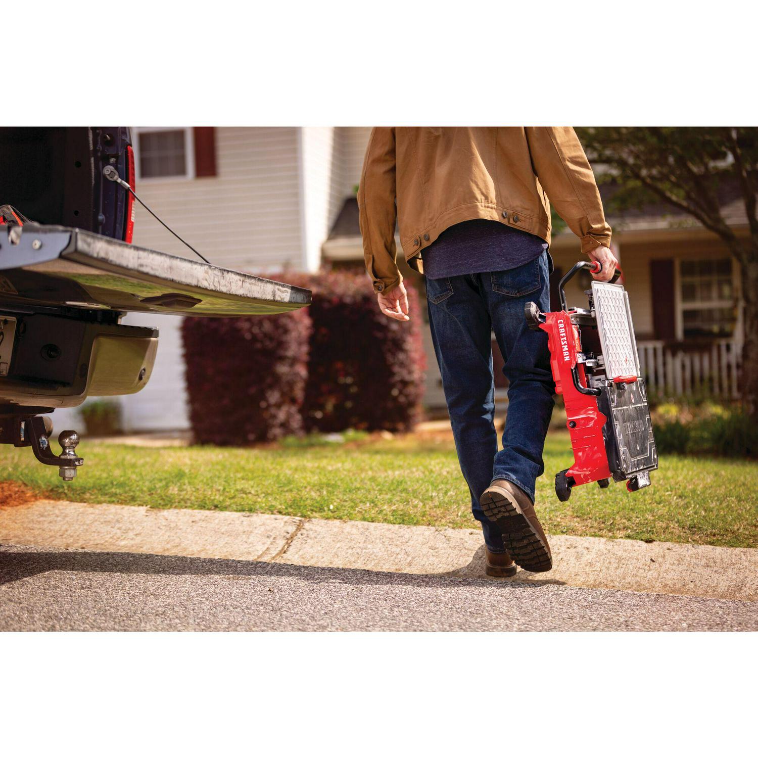 CRAFTSMAN V20 30-Amp 7-in-Blade Cordless Tabletop Sliding Table Tile Saw (Battery Included)