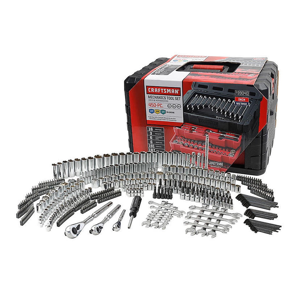 Craftsman 450 Piece Mechanic’s Tool Set With 3 Drawer Case