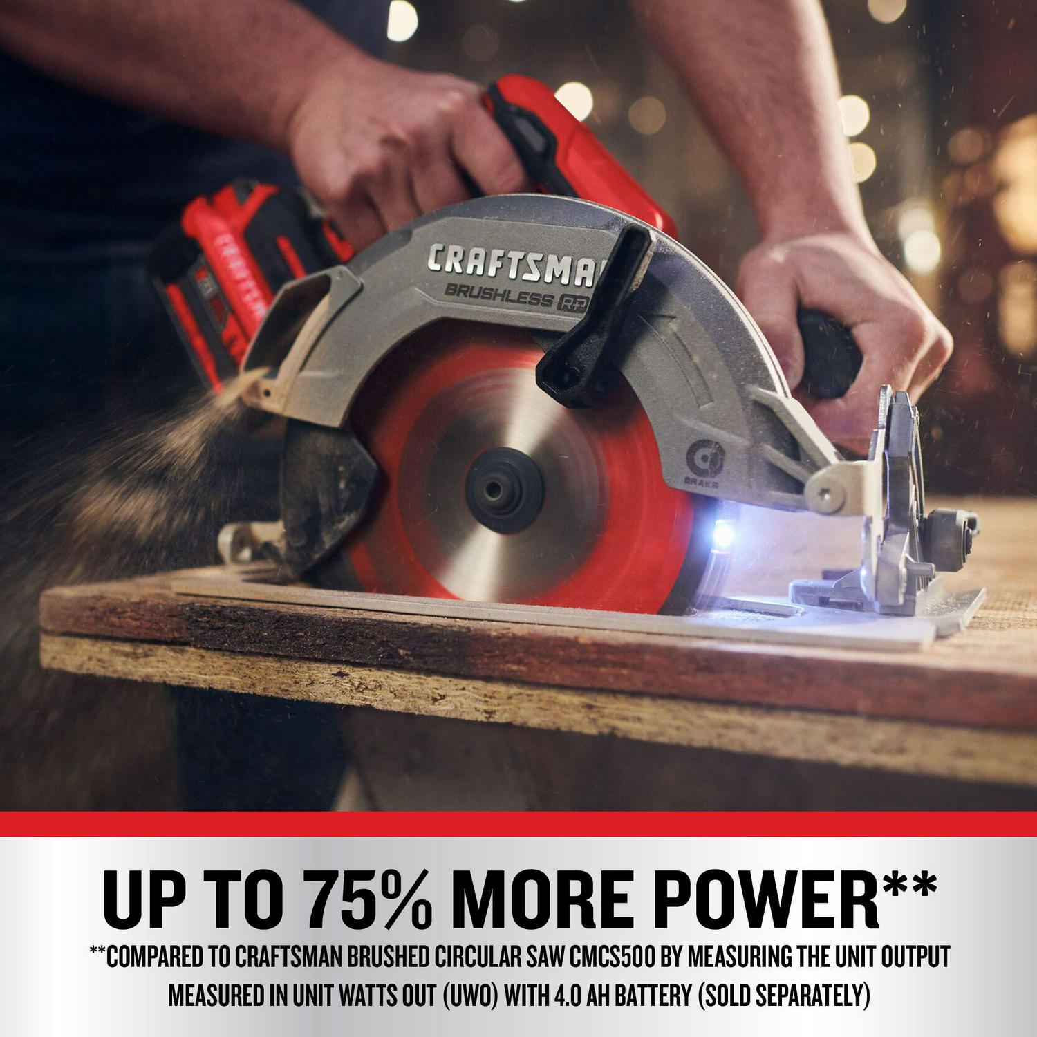 CRAFTSMAN V20 RP 20-volt Max 7-1/4-in Brushless Cordless Circular Saw (Bare Tool)