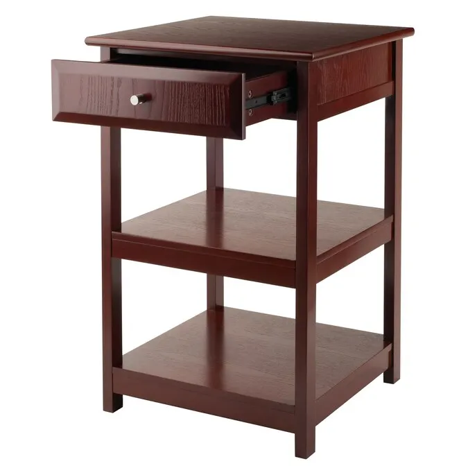 Winsome Wood Delta 20.87-in W x 30.71-in H Walnut Composite Craftsman End Table Assembly Required