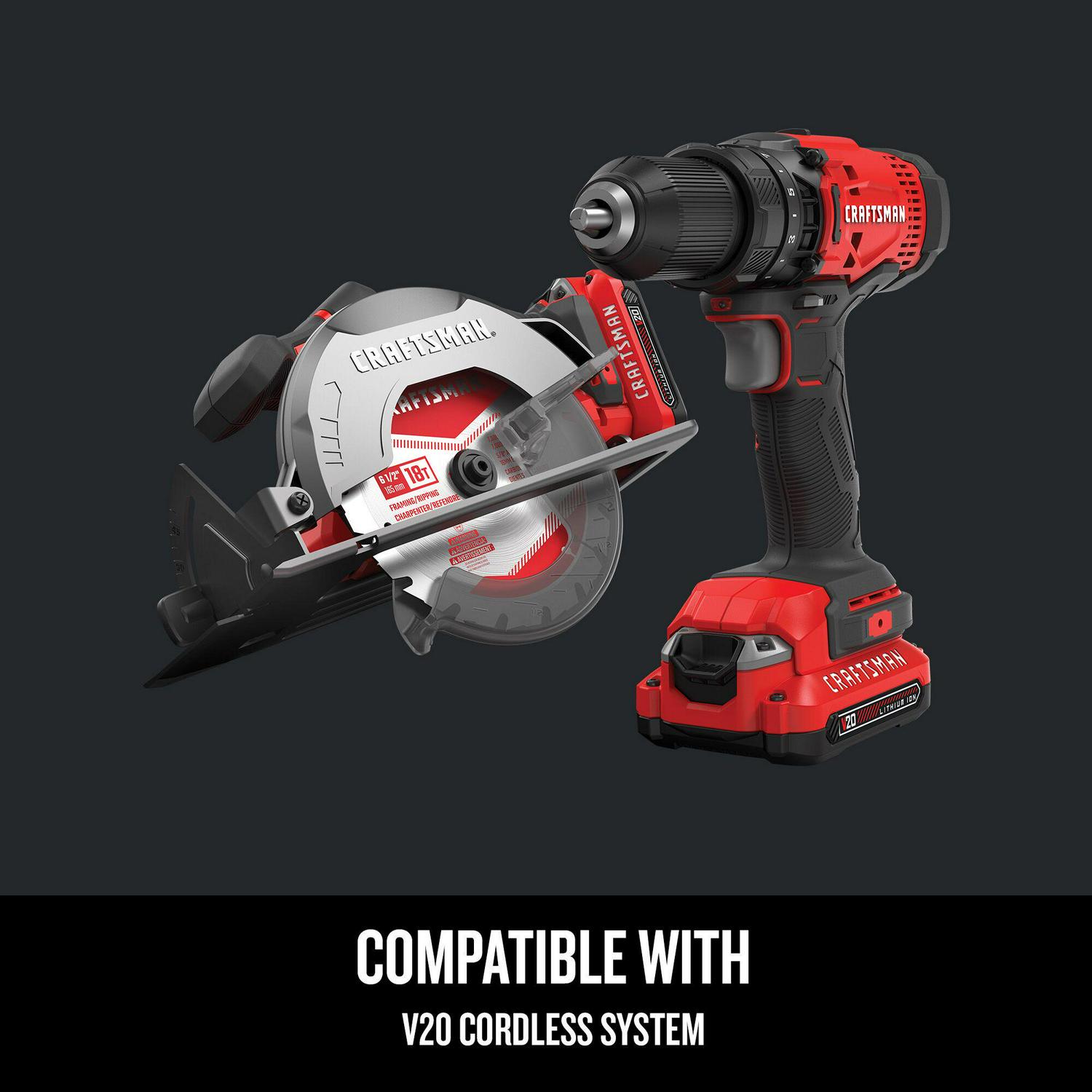 CRAFTSMAN V20 2-Tool Power Tool Combo Kit (2-Batteries Included and Charger Included)