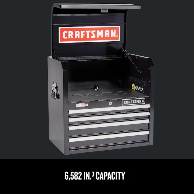 CRAFTSMAN 2000 Series 26-in W x 24.5-in H 4-Drawer Steel Tool Chest (Black)