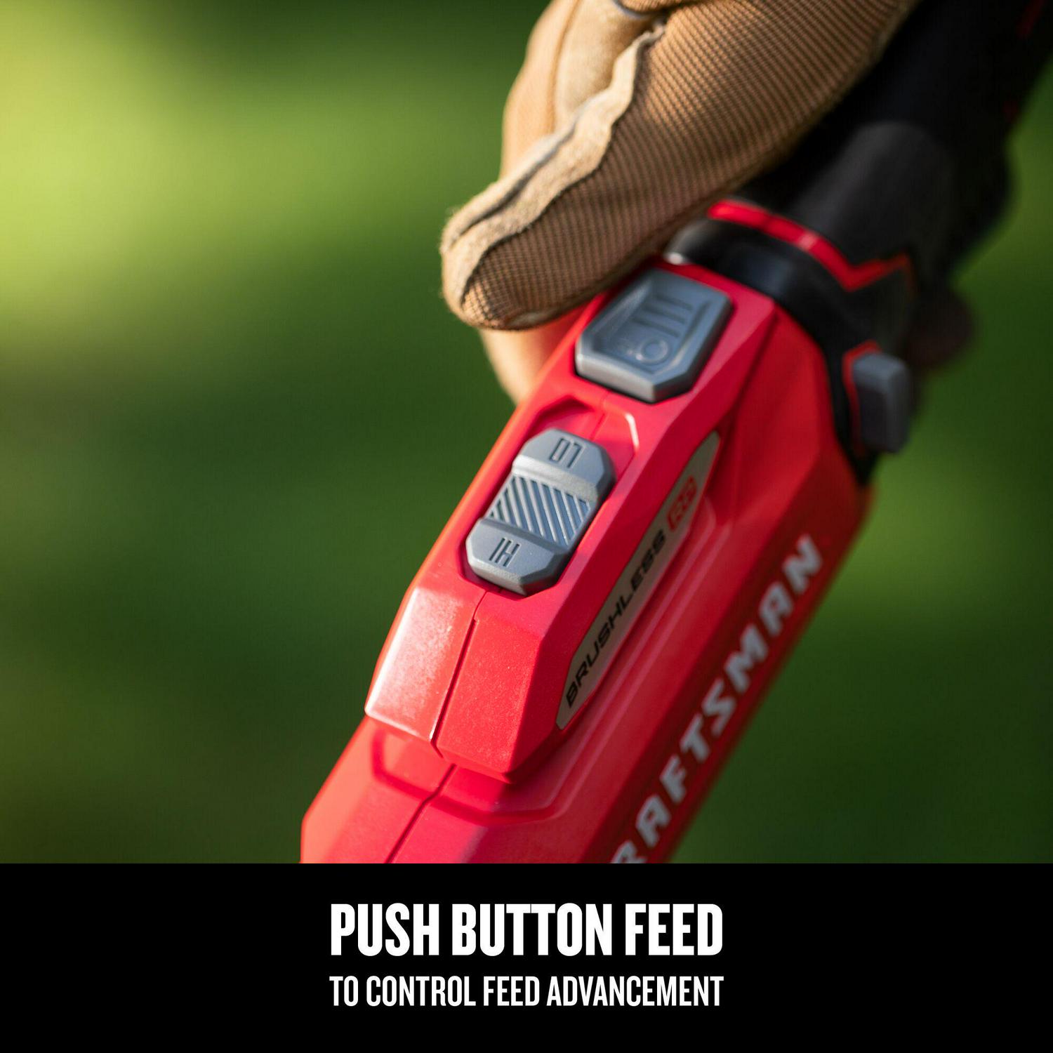 CRAFTSMAN Brushless RP 20-volt Max 13-in Straight Shaft Battery String Trimmer 5 Ah (Battery and Charger Included)