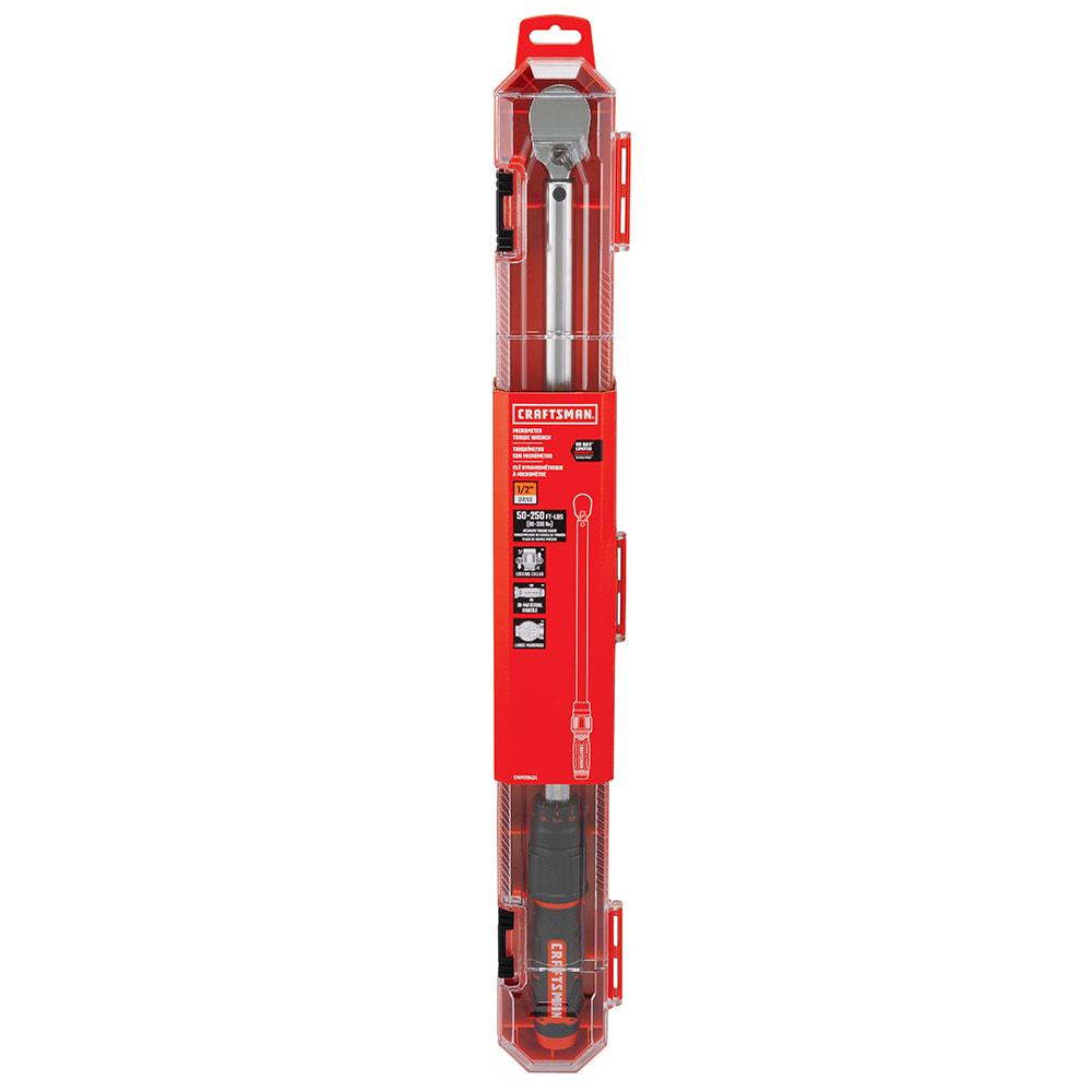CRAFTSMAN 1/2-in Drive Click Torque Wrench (50-ft lb to 250-ft lb)