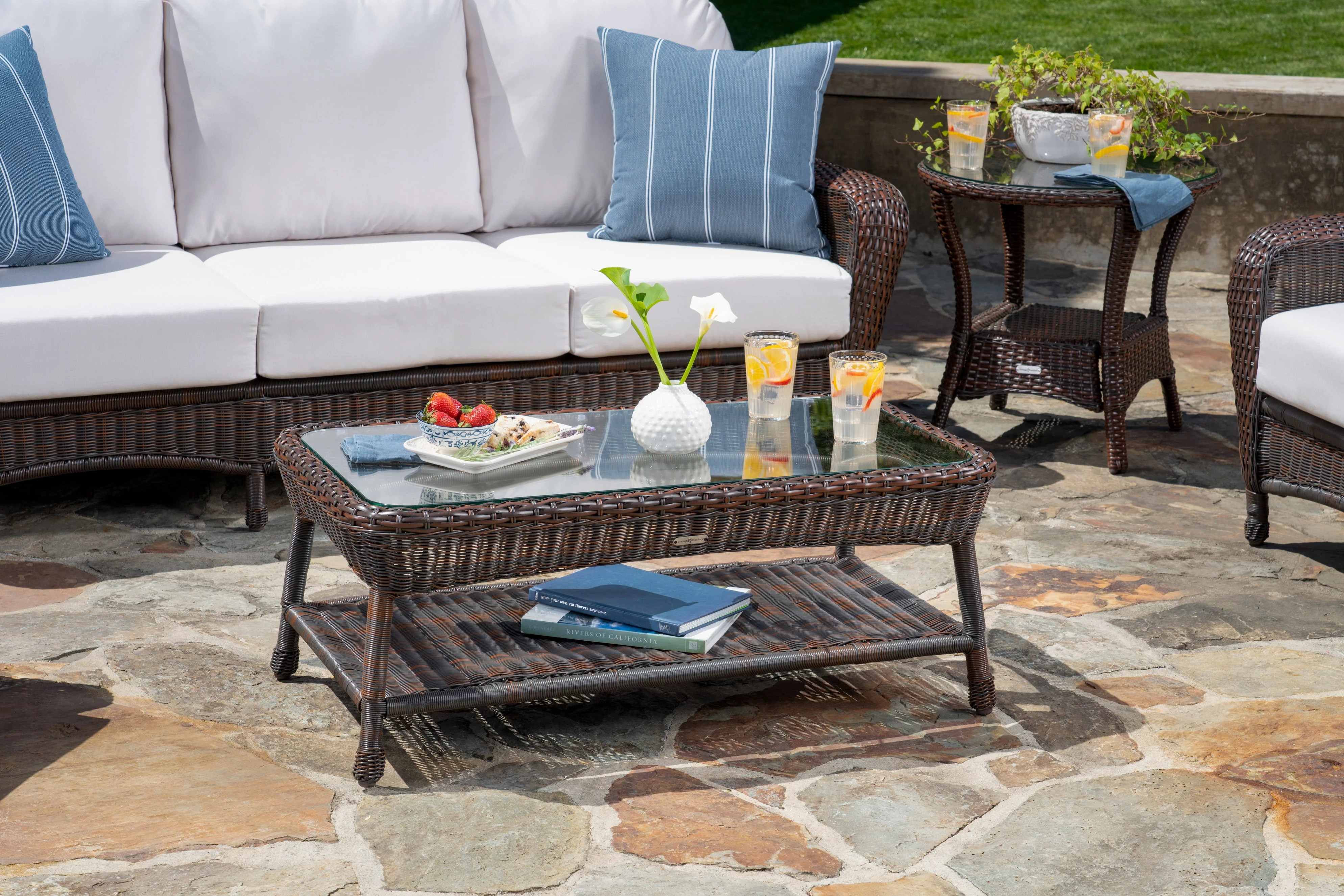 Tortuga Outdoor Sea Pines 6-Piece Outdoor Wicker Sofa Set - Java