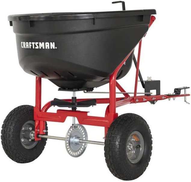 Craftsman CMXGZBF7124571 110-lb Tow Broadcast Spreader, Black