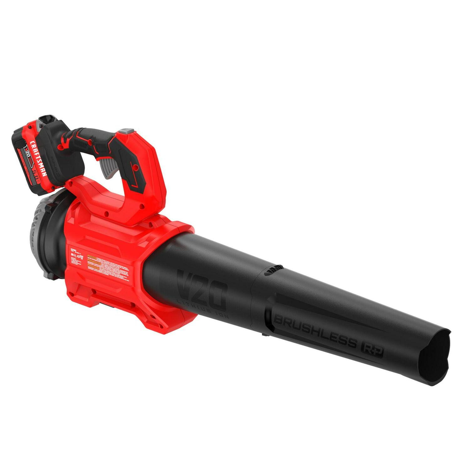 CRAFTSMAN V20 20-volt Max 410-CFM 110-MPH Battery Handheld Leaf Blower 5 Ah (Battery and Charger Included)