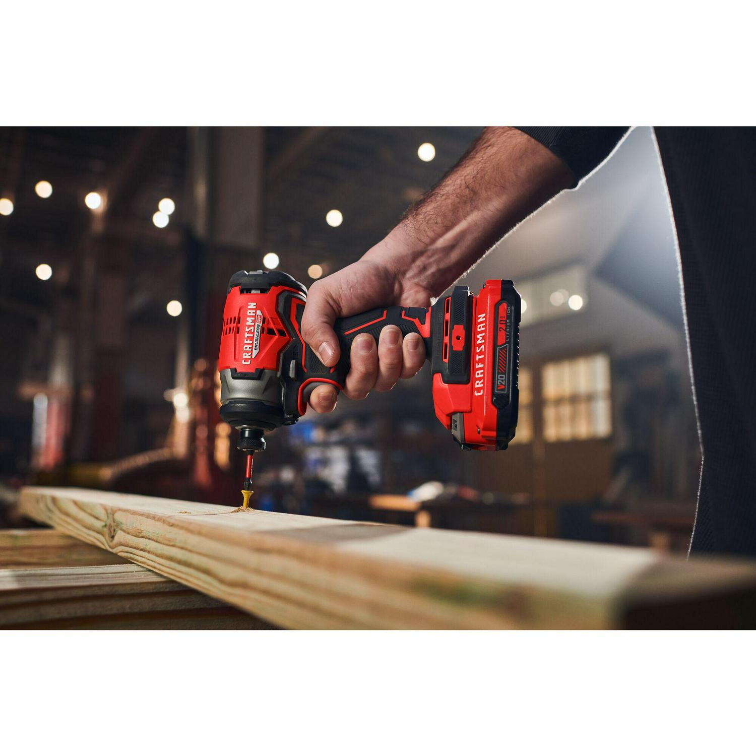 CRAFTSMAN V20 RP 20-volt Max 1/4-in Brushless Cordless Impact Driver
