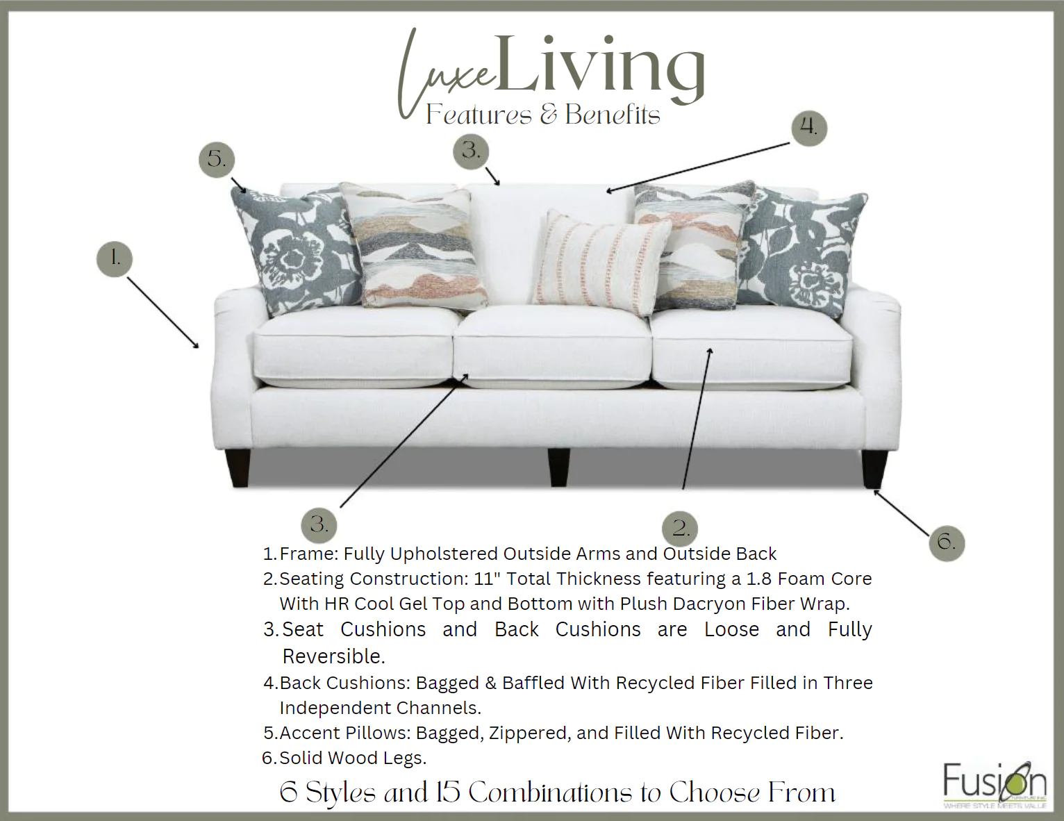 7005 Sofa - Argo Ash