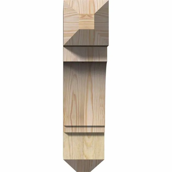 Ekena Millwork Imperial craftsman rough sawn 6-in x 20-in x 24-in Brown Douglas Fir Standard Bracket